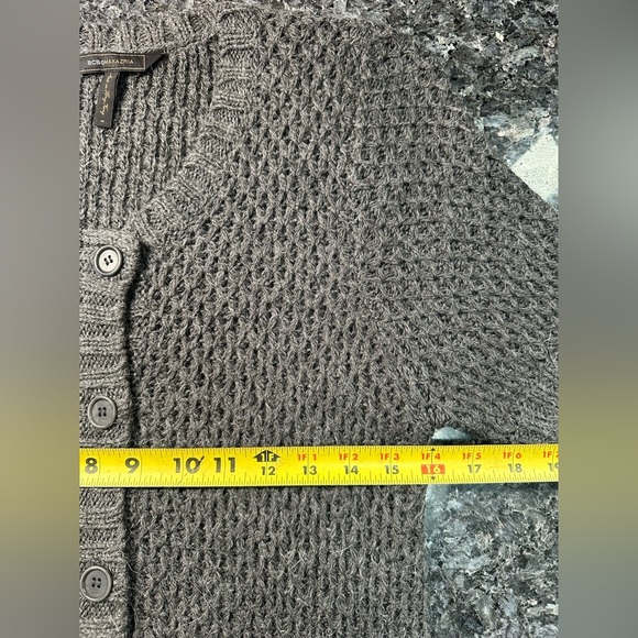 Vintage BCBGMAXAZRIA Y2K Dark Grey Wool Blend Sweater Dress Size Medium M - Picture 6 of 8